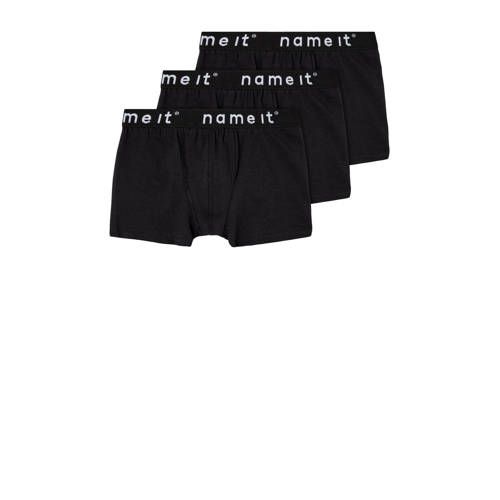 NAME IT KIDS boxershort NKMBOXER - set van 3 zwart