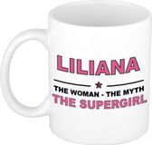 Bellatio Decorations naam cadeau mok - Liliana - Woman Myth Supergirl - koffiemok - 300 ml - collega - moederdag