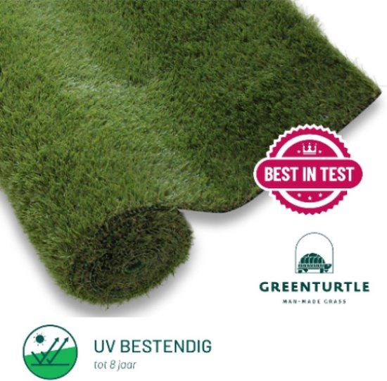 Green Turtle Premium Kunstgras - 100x500cm - 26mm - Groen