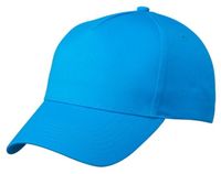 Myrtle Beach Gustav Daiber Gmbh Baseball pet/cap 5 panels - 2x stuks - turquoise blauw - volwassenen - katoen - klittenband sluiting