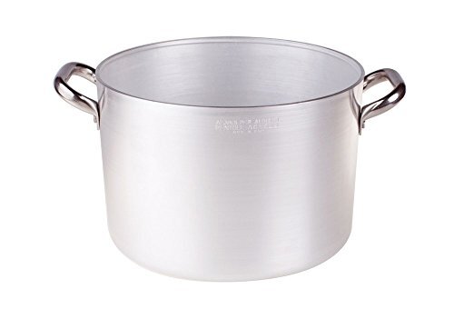 Pentole Agnelli Professionele aluminium 3 mm diepe saucepot met 2 handgrepen, 3,7 liter