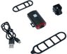 P2R USB voor - achter led fietslicht (voor) voor helm 3 standen 200 Lumens noir