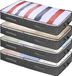 Unyqoos® Boîtes de rangement sous le lit, set de 4, sacs de rangement pliables en tissu non tissé avec fermeture éclair et poignées, avec fenêtre de visualisation, 100 x 50 x 18 cm, gris
