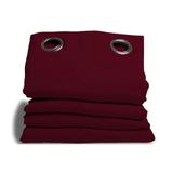 Moondream 3-in-1 geluidswerend gordijn voor isolatie tegen lawaai, licht en kou, gepatenteerde technologie, Oeko-Tex, rood - granaat, 140 x 300 (b x h) cm, inslagringen (1 gordijn)