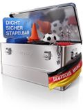 Trucky Aluminium Opbergdoos met Deksel - Zilver - 85 Liter