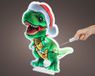Lumineo LED Infinity Lights intérieur – Dinosaure avec bonnet de Noël 76 cm, 561 LED multi