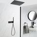 Hudson Reed Doucheset - 2-Weg Thermostatische Douchekraan met Omstel, Verzonken Plafond Douchekop en Handdouche Zwart | Nox