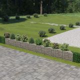 vidaXL Schanskorfmuur - 630x30x50 cm - Gegalvaniseerd Staal