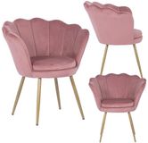 Viking Choice Schelpstoel Velvet Roze, Goud
