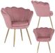 Viking Choice Schelpstoel Velvet Roze, Goud