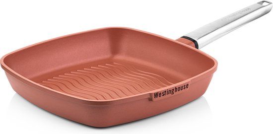 Westinghouse Performance Series Grillpan - 28cm - Rood - Geschikt voor alle warmtebronnen