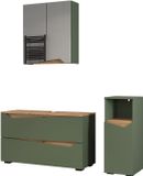 Vicco Badkamermeubelset Marelle, Groen/Artisanaal eiken, 3-delig