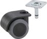 Dorner + Helmer Dörner + Helmer Parket- en meubelwiel 35mm - 70kg - Zwart