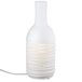 GILDE Tafellamp Sacoma - Mat Wit Porselein - Flesvorm met Patroon - 31cm x Ø 12cm