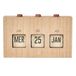 HOME DECO FACTORY, HD0094, Decorative Flip Flap Calendar in Raw Wood