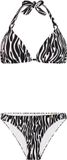 Protest PRTDate Triangel bikini set Dames Wit Dierenprint Koordsluiting Uitneembare vulling Medium dekking 88% polyester / 12% elastaan