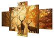 Elzusha - Set de 5 impressions sur toile avec images d'animaux