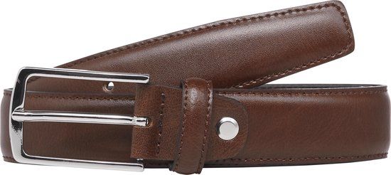 JACK & JONES JACCHRISTOPHER leren riem - Bruin - Maat 95