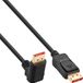 InLine Premium DisplayPort kabel - 90° haaks naar boven - versie 1.4 (5K/8K 60Hz) / zwart - 3 meter