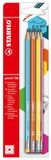 STABILO Crayon 160 HB avec gomme, 6 pièces, assorti