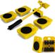 Unyqoos® set de 5 roulettes pour meubles avec levier de meubles