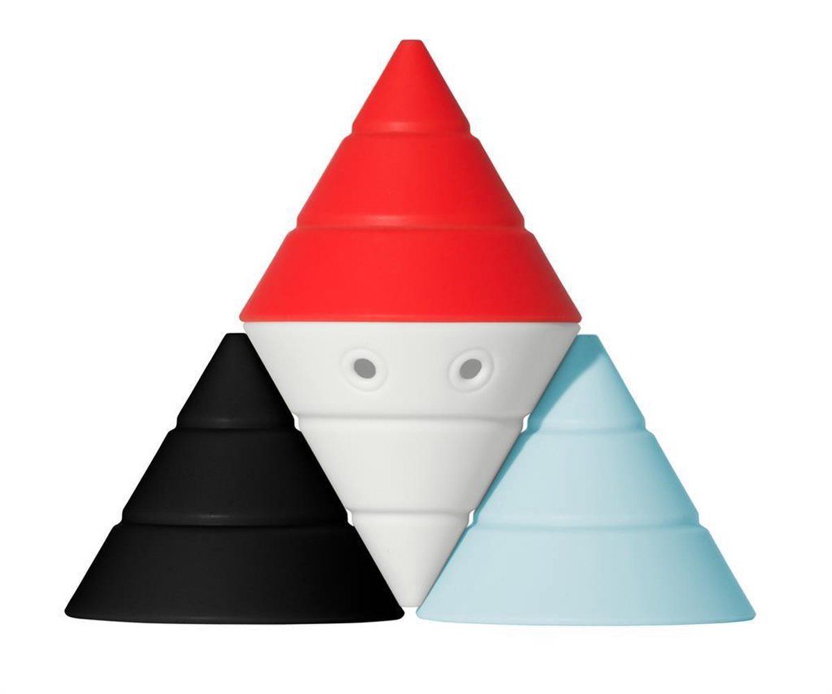 Moluk Omvouwbare Speelkegels Elastisch Rubber - 4 Stuks - Multicolor