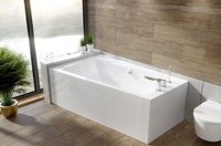 Badland INFINITY hoekbad 160 x 100 cm links wit