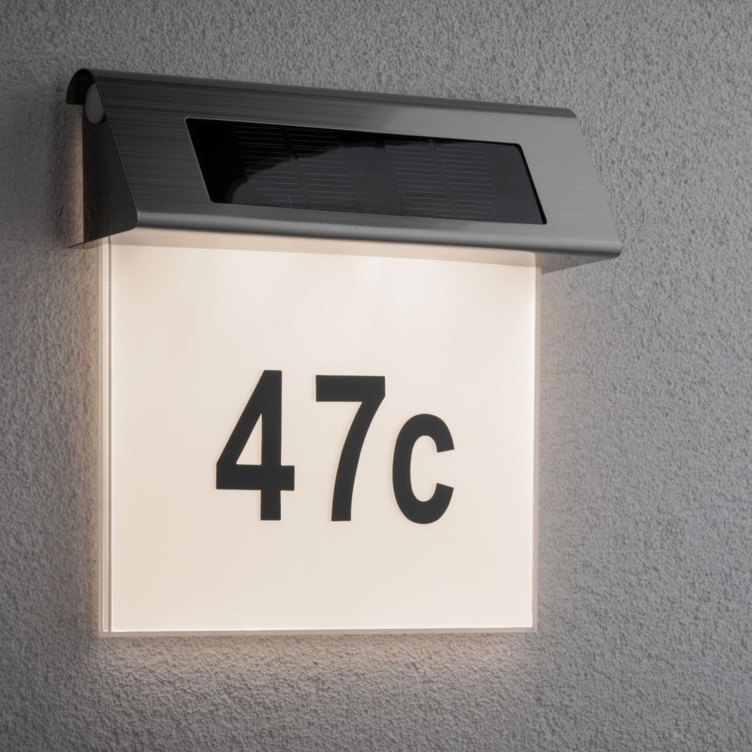 Paulmann Solar Huisnummerlamp - 0.2W - Wit Staal/Acryl