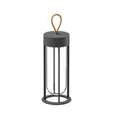 Flos In Vitro Unplugged F018E31K030 LED-vloerlamp, aluminium, oplaadbaar, 13,2 x 39,3 cm, antraciet