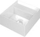 INK Fontein Polystone Vierkant Zonder Kraangat inclusief Plug - 270x270x90 mm - Glans Wit