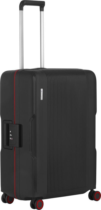 CarryOn Protector Luxe Koffer - Trolley 66cm met TSA-klikslot - 4-delige Packer set - Ultralicht - Zwart