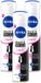 NIVEA Deodorant Spray Onzichtbaar Voor Zwart & Wit Helder - 72 Uur Anti-Transpirant - 150 ml - Voordeelverpakking - 3 stuks