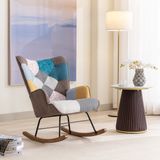 Famanu Schwingstoel, patchwork-design - kleurrijk, compact, comfortabel