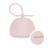 Suavinex, Fopspeenbox van zachte en flexibele siliconen, met capaciteit voor 2 fopspenen, fopspeenzak, met flexibel handvat, Colour Essence, roze water