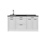 Vicco Keukenblok "R-Line", Wit landelijk/Wit 160 cm