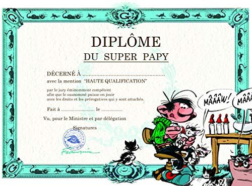 GLDP-7011 Gaston Lagaffe Dubbele Kaart - Diploma Super Opa