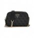 GUESS Noelle II Crossbody Camera Bag Coal Logo Donkergrijs