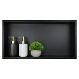 Bernkot Roestvrij Staal Douche Niche 24" X 12" Matte Black Geen Tegel Nodig Verzonken Douche Plank Voor Badkamer Opslag Over Mount Installatie