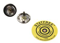 RS PRO Drukknoopaansluiting 10 mm drukknopaansluiting volgens EN 61340-5-1, verpakking van 12 stuks