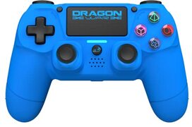 DRAGON WAR - Dragon Shock 4 Draadloze Controller Blauw voor PS4, PC en Mobiel