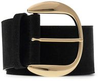 Guess Echte leren damesriem zwart met gouden gesp