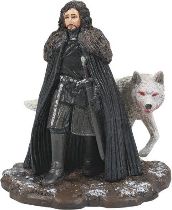 Game of Thrones Jon Snow and Ghost Figurine by Dept 56 - Multi, Polyresin