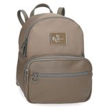 Pepe Jeans Christine Casual rugzak, beige, 20 x 25,5 x 10 cm, polyester, met details van kunstleer van Joumma Bags, Beige, Eén maat, Casual rugzak