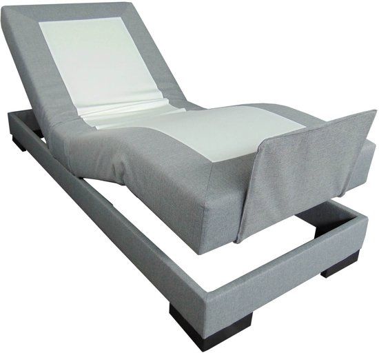 Slaaploods.nl Single - Elektrisch Boxspring Onderstel - 90x200x40 cm - Grijs