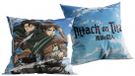 Attack On Titan Coussin décoratif Bleu - 40 x 40 cm