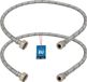 KOTARBAU® 2 Pièces - Tuyau de raccordement flexible 1/2“x3/8“ - Tuyau de raccordement pour robinetterie 80 cm - Tuyau de robinet flexible - Écrou tournant x raccord à compression - Tuyau de raccordement sanitaire - Tuyau de raccordement tressé en acier inoxydable