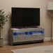Maison Exclusive meuble TV LED EDE, 100 x 35 x 43 cm, couleur béton, panneau de particules