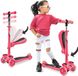 Hurtle Kinderstep - 3 Lichtgevende LED Wielen - Opvouwbare Scooter met Verstelbare Hoogte, Antislip Platform - Watermeloen