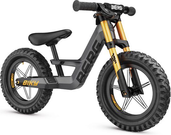 BERG Biky Cross Loopfiets - 12 inch - Grijs - Met Handrem - 2-5 jaar