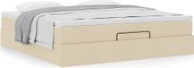 Maison Exclusive - Cadre de lit ottoman avec matelas crème 160x200 cm tissu